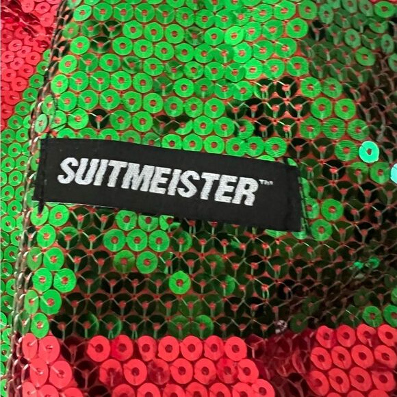 Suitmeister Christmas Sequin Blazer- Size XL - Picture 5 of 11